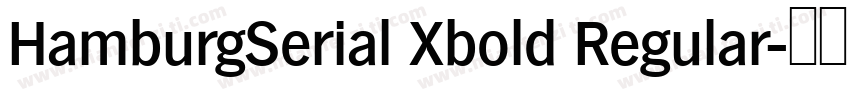 HamburgSerial Xbold Regular字体转换
